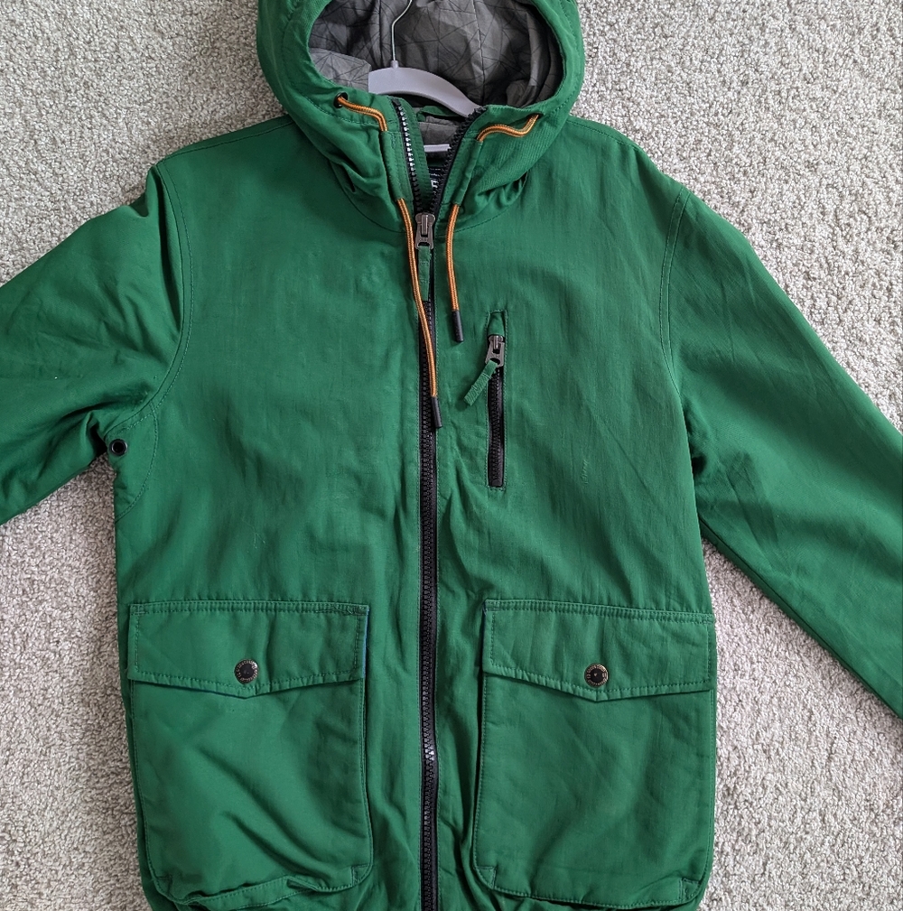 Men's Forest Green Field Jacket with Hood